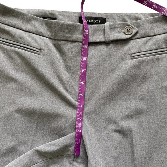 Talbots Wide Leg Dress pants Curvy Women Sz 10 Light Gray Career Trousers - Picture 8 of 13